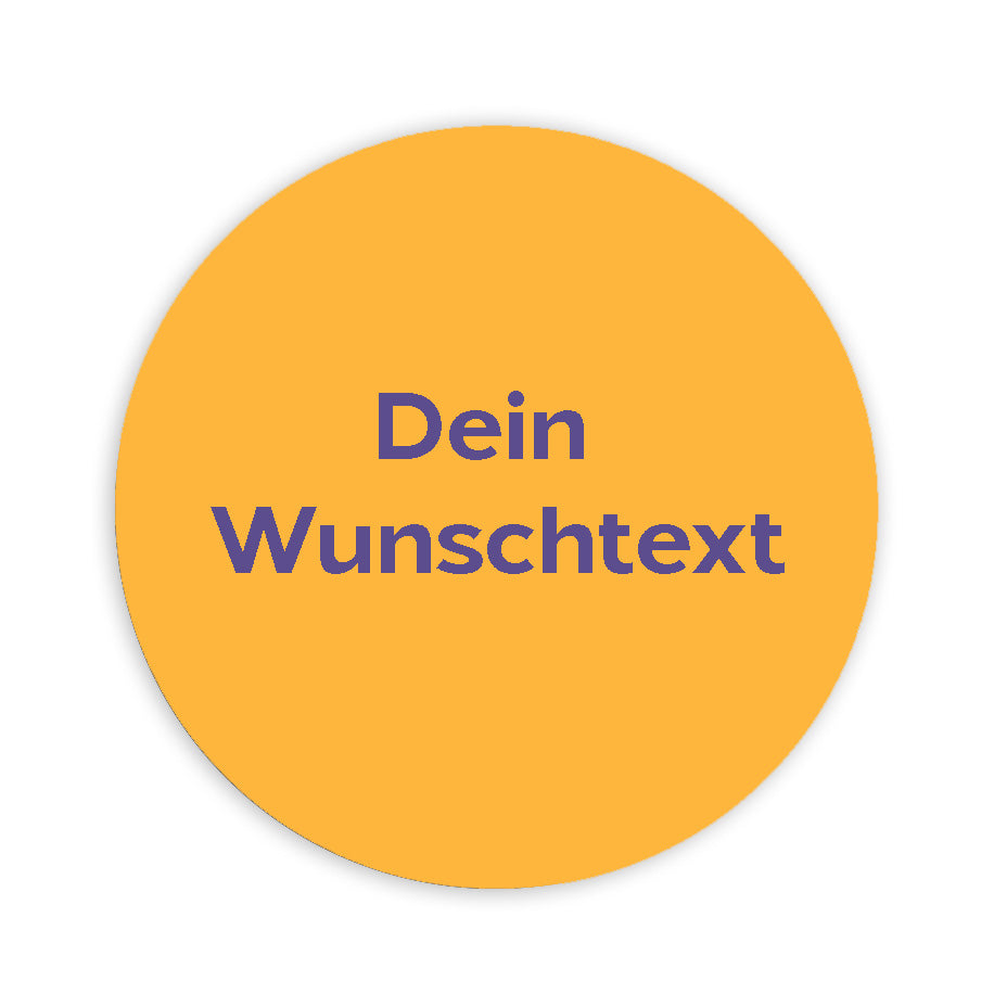 Untersetzer für Tassen in hellem orange mit individueller Aufschrift – farbenfrohes Geschenk für Hunde- und Katzenfreunde