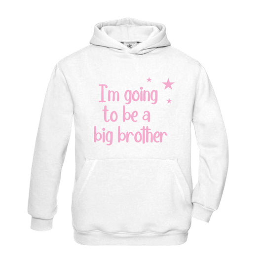 I'm going to be a big brother Kinder Hoodie rosa