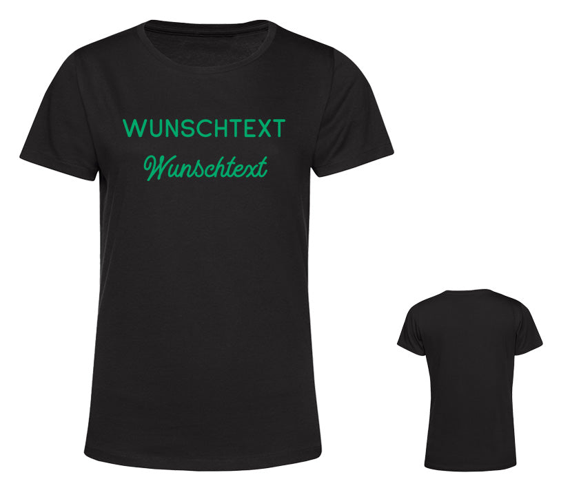 personalisierbares T-Shirt für Partnerlook mit passendem Hunde Hoodie, beide mit individuellem Text in Wunschfarbe, Wunschschriftart und mit Glitzereffekt gestaltbar. Individualität zeigen.