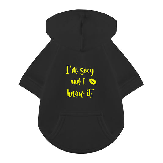 I'm sexy and I know it Hunde Hoodie neon gelb