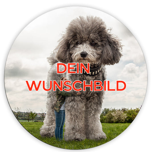 Personalisierbarer Tassenuntersetzer mit Wunschbild – Untersetzer aus Hartfaser mit Foto von Hund oder Katze, ideal für Tierfreunde und als Geschenk